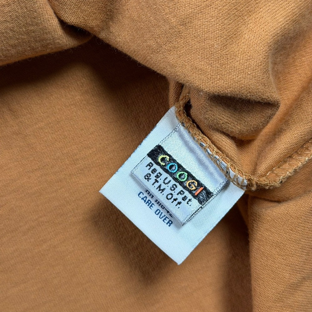 Coogi Heritage Vintage T Shirt Mens XXXL Mustard Yellow Knit Graphic SS Tee - Picture 7 of 12